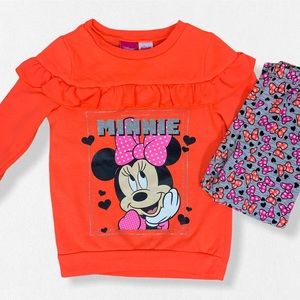 Disney Minnie Mouse Orange & Pink Outfit Size 4T